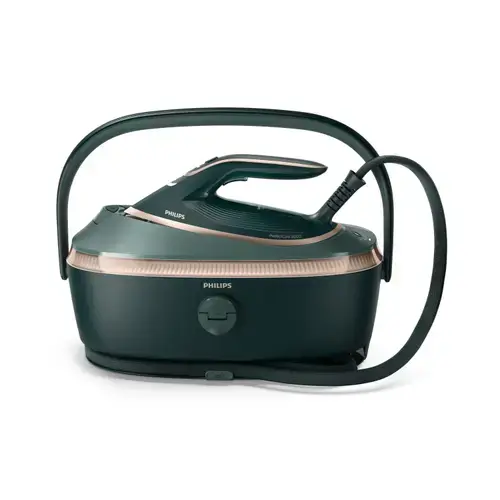 Statie de calcat Philips PSG8200/70, 3120 W, 1.4 L, Talpa SteamGlide Elite, 9 bari, Jet de abur 750 g/min, Debit de abur 215 g/min (Verde)