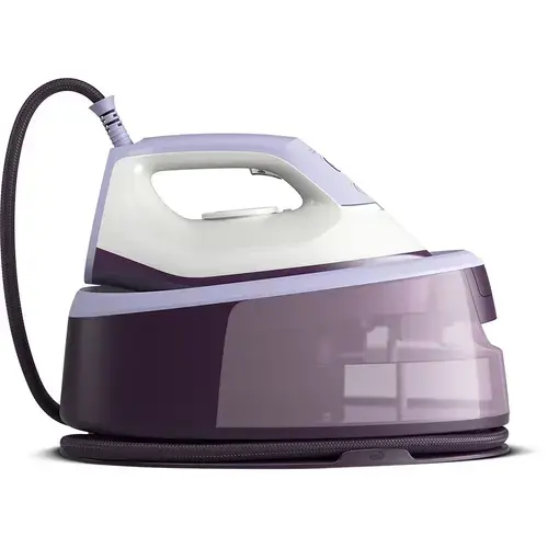 Statie de calcat Philips Seria 3000 PSG3000/30, 2400 W, Jet de abur 350g/min, Rezervor 1.4 l, Talpa Ceramica (Alb/Mov)