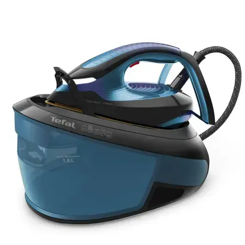 Statie de calcat Tefal Express Vision SV8151E0, 2800 W, 7 bar, 1.8 l (Albastru/Negru)