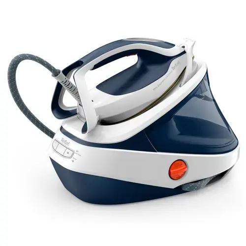 Statie de calcat Tefal Pro Express Ultimate GV9712E0, 3000 W, 1.2 l, Talpa Durilium Airglide Autoclean Ultra Thin, 7.7 bar, Jet de abur 590 g/min (Alb/Albastru)