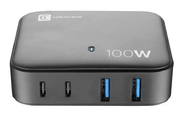 Stație de încărcare Cellularline - Multipower Magnus, USB-A/C, 100W, neagră