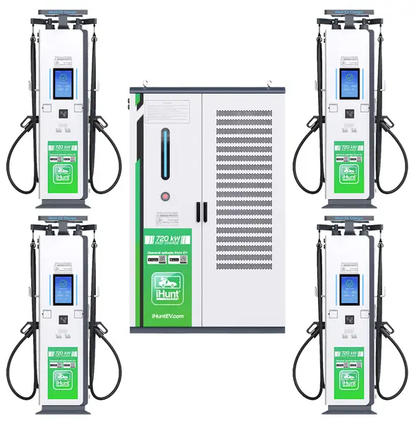 Statie de incarcare Hyper Charger cu monetizare iHunt EV DC V5 720KW 8xCCS2 - Integrare iHuntEV