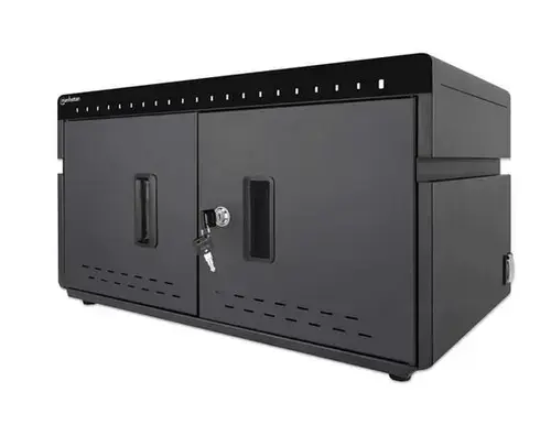 Statie de incarcare Manhattan 715959 pentru tablete si telefoane cu display de pana la 10inch, suporta pana la 20 dispozitive, tip port USB-C PD, putere totala 360W, 18W per port, cu protectie la supratensiune, ventilatie silentioasa, carcasa de metal