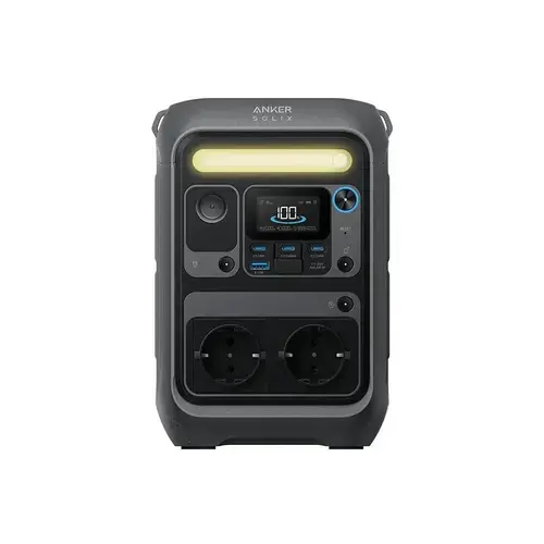 Statie de incarcare portabila Anker Solix C300X AC, 288Wh, 300W, 1x USB-A, 3x USB-C, 2x AC (Gri)