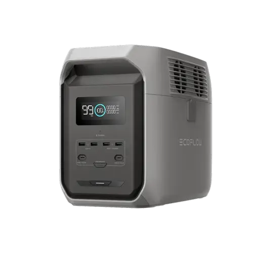 Statie de incarcare portabila EcoFlow Delta 3 1500, 1800 W AC, Incarcare solara, USB-A 18W, USB-C 100 W, Incarcator masina (Gri)