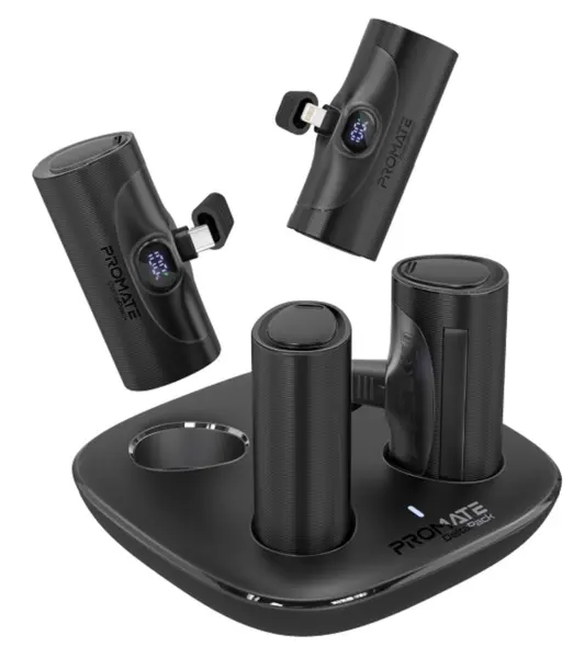 Stație de încărcare ProMate - DeltaPack, 4 x 5 000 mAh, 20W, negru