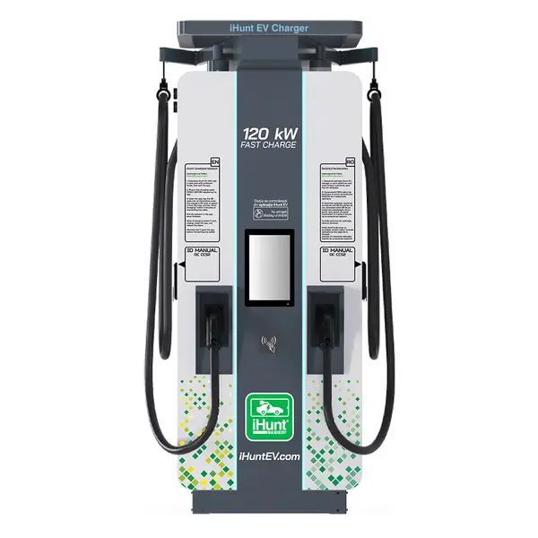 Statie de incarcare ultra rapida cu monetizare iHunt EV DC 120KW V4, 2 x CCS2 - Integrare iHuntEV
