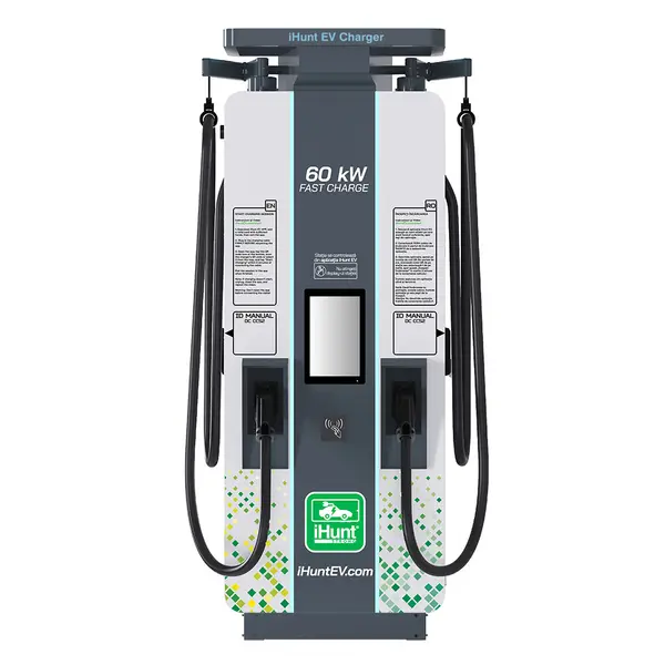 Statie de incarcare ultra rapida cu monetizare iHunt EV DC 60KW, 2 x CCS2 - Integrare iHuntEV