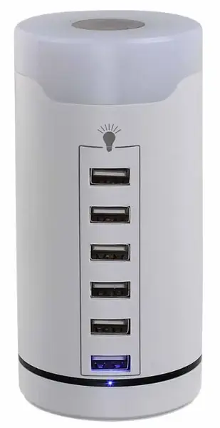 Statie de incarcare USB Clip Sonic TEA186, 6 porturi USB (Alb)