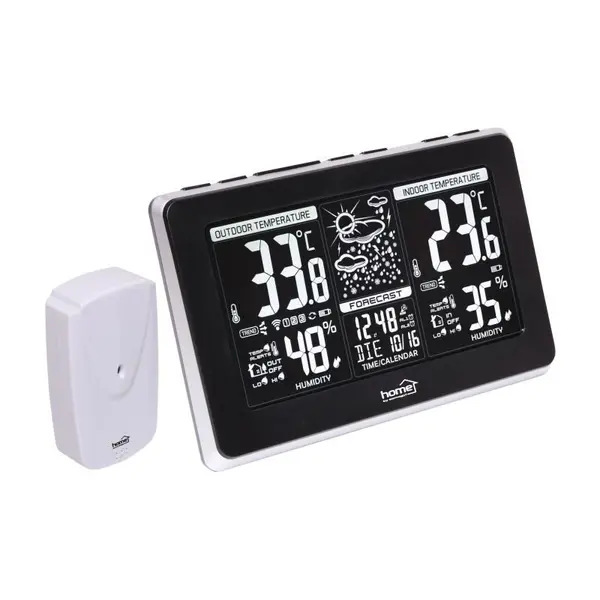 Statie meteo cu emitator extern, afisaj lcd, ceas calendar, interiorexterior