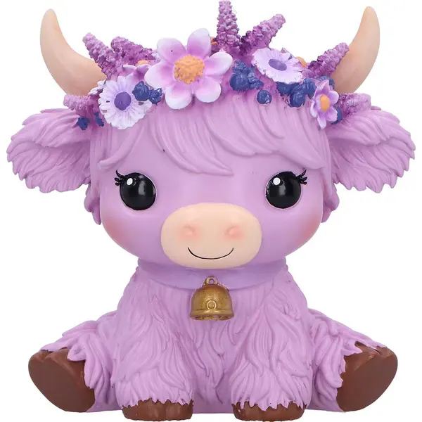 Statuetă Nemesis Now Adult: Cute - Moo Crew - Hyacinth (Purple Flower), 10.5 cm