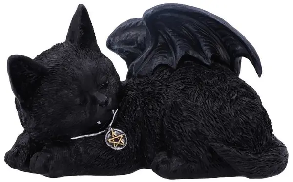 Statuetă Nemesis Now Adult: Gothic - Cat Nap, 18 cm