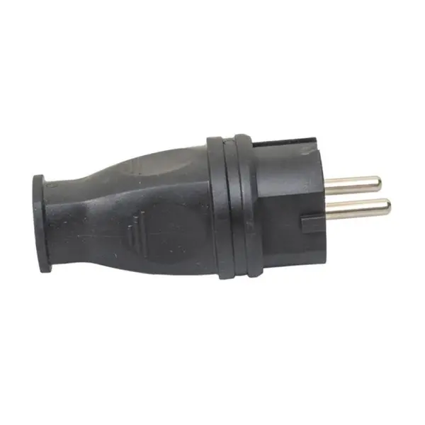 Stecher Cauciucat, Fara Cablu, 16A, IP44, Negru