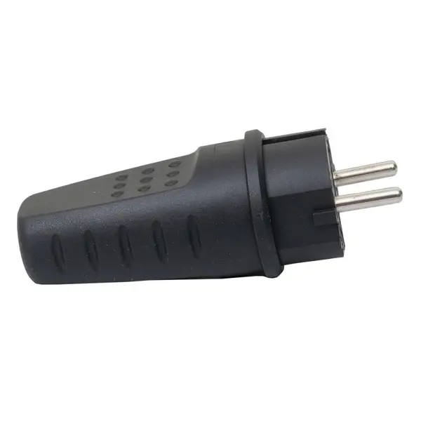 Stecher din Plastic, 16A, fara Cablu, Negru