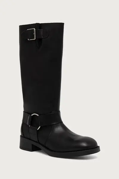 Steve Madden cizme pentru femei din piele Zamza