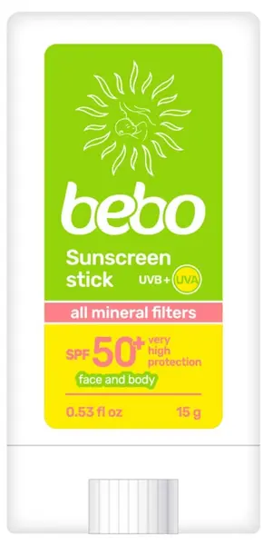 Stick de protecție solară minerală Bebo - SPF 50+, 15 g
