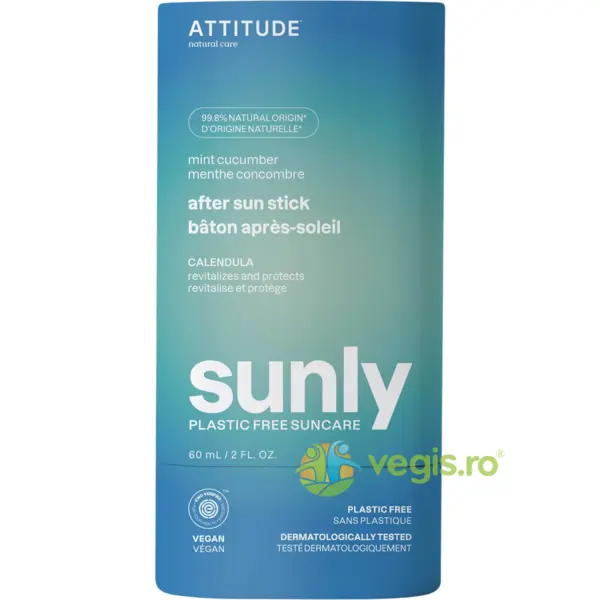 Stick pentru Protectie Solara After Sun cu Menta si Castravete Sunly 60g