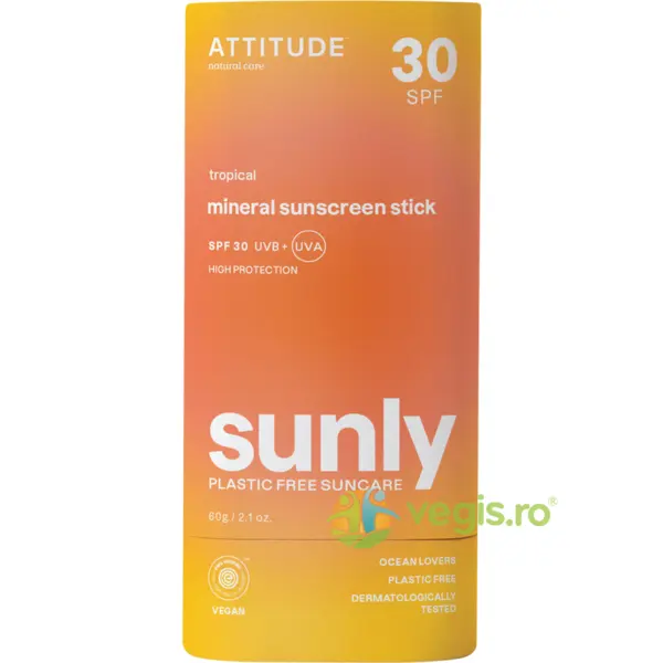 Stick pentru Protectie Solara SPF30 cu Parfum Tropical pentru Adulti Sunly 60g