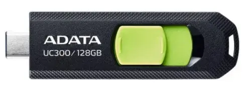 Stick USB A-DATA ACHO-UC300-128G-RBK, 128GB, USB-C (Negru/Verde)