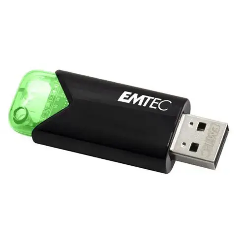 Stick USB Emtec B110 Click Easy, 64GB, USB 3.2 (Verde/Negru)