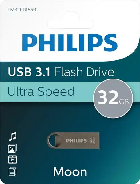 Stick USB Philips FM32FD165B/00, 32GB, USB 3.1 (Gri)
