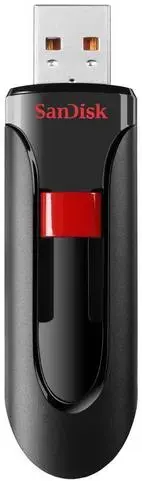 Stick USB SanDisk Cruzer Glide, 128GB (Negru/Rosu)
