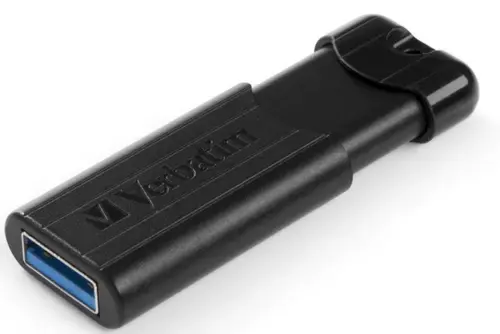 Stick USB Verbatim Pinstripe, USB 3.0, 64GB (Negru)