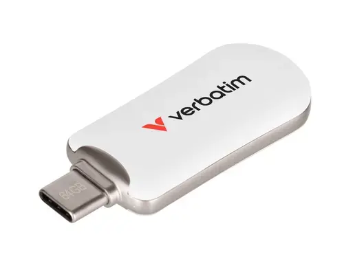 Stick USB Verbatim Plectra 30228, 64GB, USB-C (Alb)