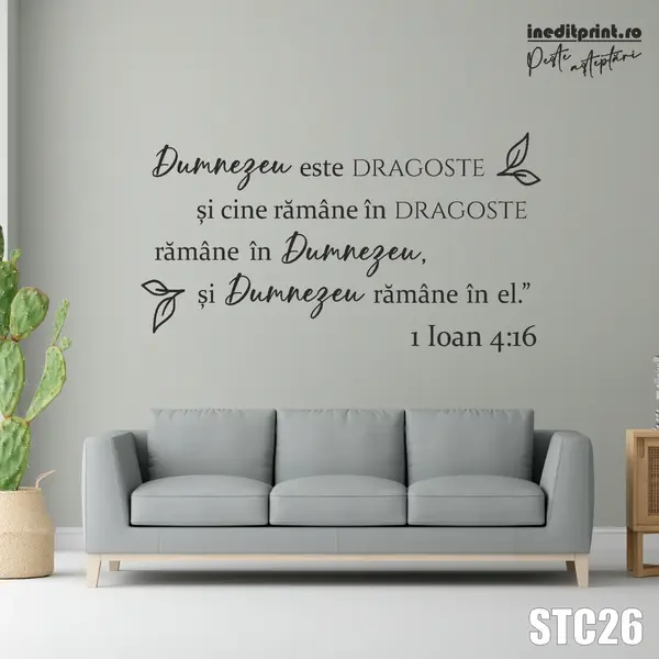 Sticker 1 Ioan 4:16 STC26 100x55 cm