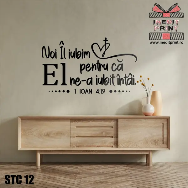 Sticker 1 Ioan 4:19 STC12 150x88 cm