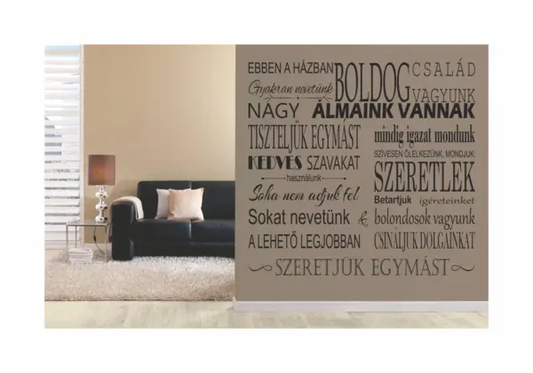 Sticker A haz szabalyai SP12 100x90cm
