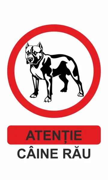 Sticker Atentie! Caine rau! STK17
