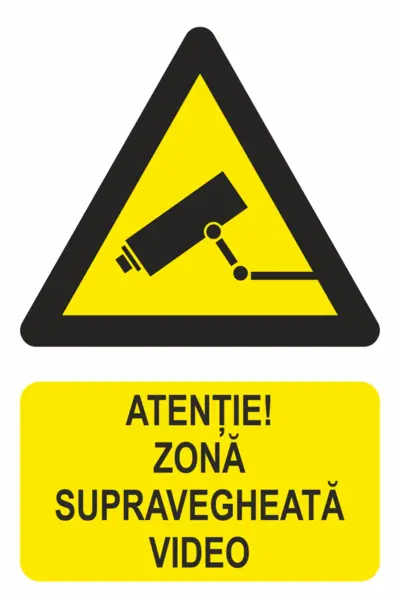 Sticker Atentie Zona supravegheata video! STK11