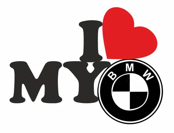 Sticker Auto I love my BMW SA5 12x16cm