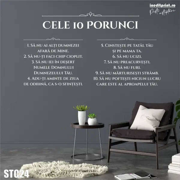 Sticker Cele 10 Porunci STC24 165x90 cm