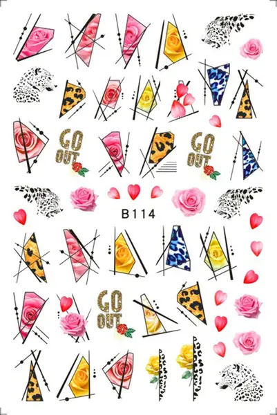 Sticker decor unghii B114 - B114 - Everin.ro