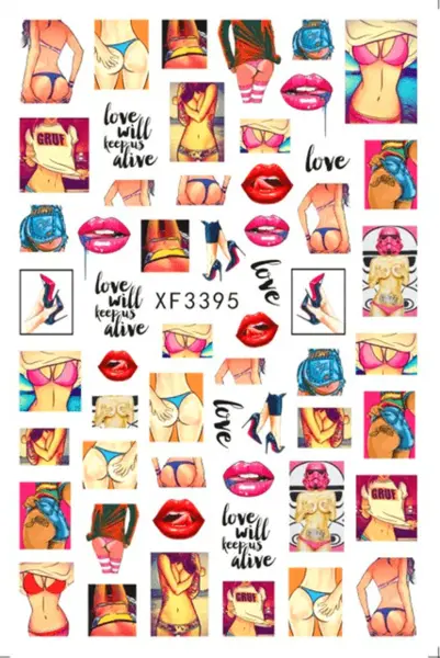 Sticker decor unghii XF3395 - XF3395 - Everin.ro