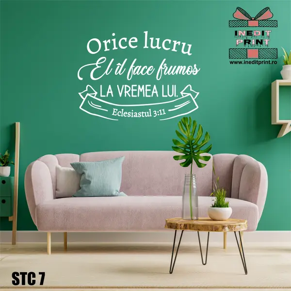 Sticker Eclesiastul 3:11 STC7 158x115 cm