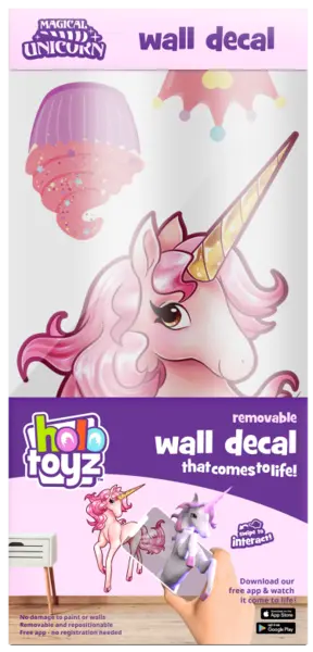 Sticker interactiv de perete HoloToyz Augmented Reality - Unicorn