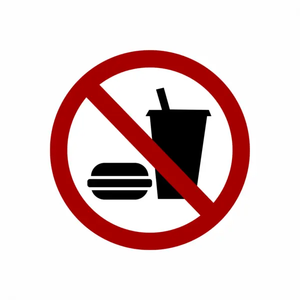 Sticker Interzis consumul de alimente STK2