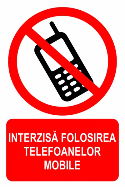 Sticker Interzisa folosirea telefoanelor mobile STK15