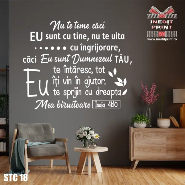 Sticker Isaia 41:10 STC18 100x80 cm