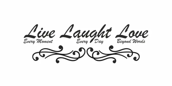 Sticker Live Laught Love SP20 120x40cm