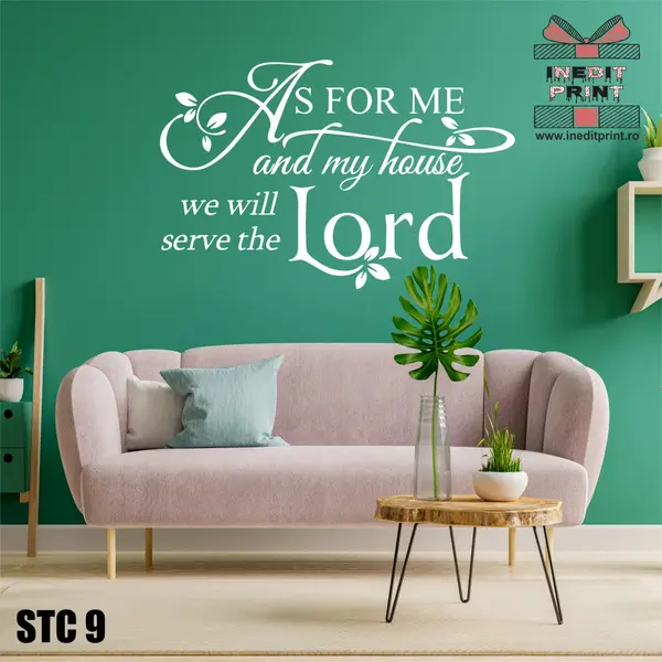 Sticker Me and my house Joshua 25:15 STC9 177x115 cm