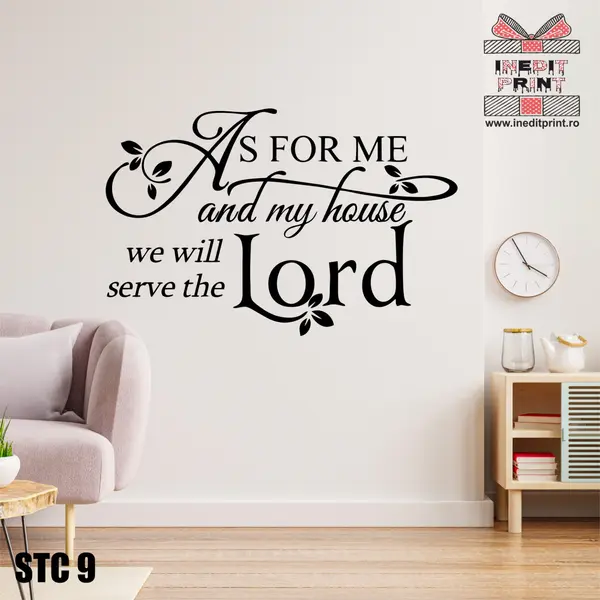 Sticker Me and my house Joshua 25:15 STC9 80x51 cm