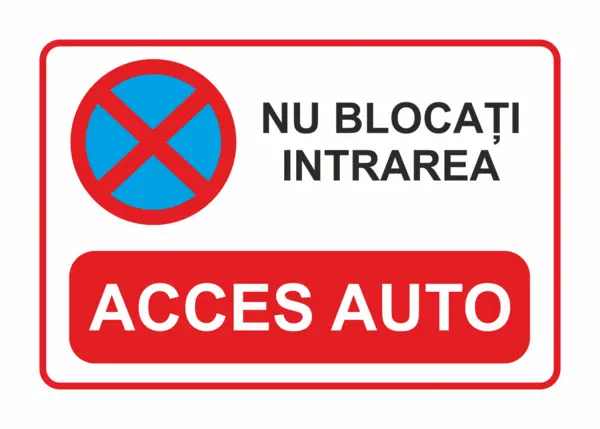 Sticker Nu blocati intrarea STK19