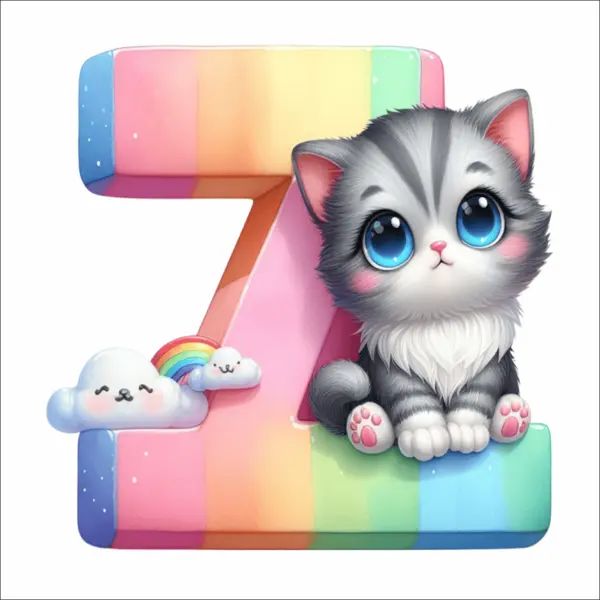 Sticker perete litere cu pisica - alege litera (A-Z) - Z
