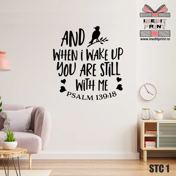 Sticker Psalmul 139:18 STC1 75x80 cm