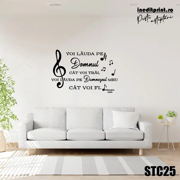 Sticker Psalmul 146:2 STC25 100x65 cm