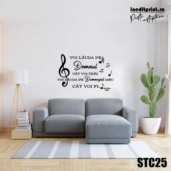 Sticker Psalmul 146:2 STC25 80x52 cm